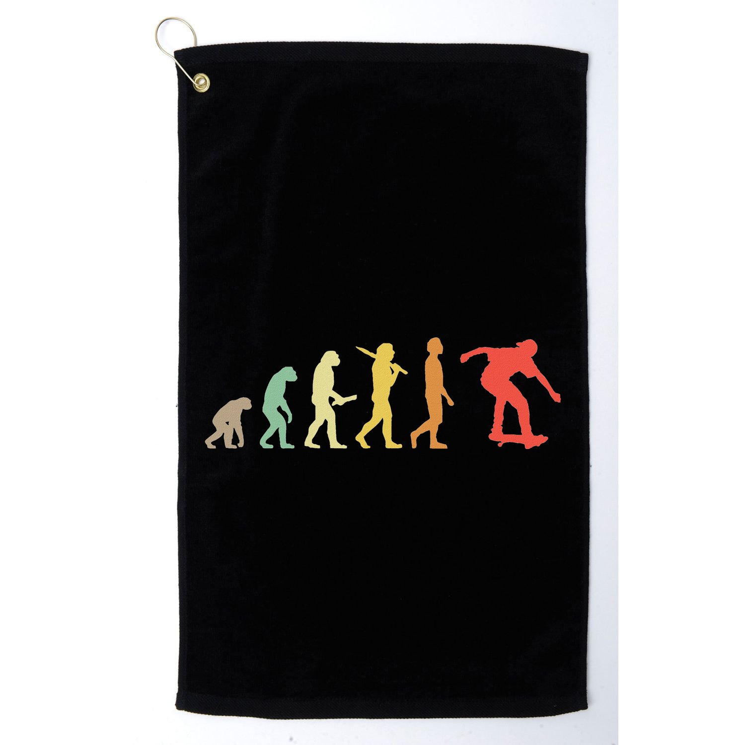 Retro Skating Evolution Gift For Skaters & Skateboarders Golf Towel
