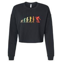 Retro Skating Evolution Gift For Skaters & Skateboarders Cropped Pullover Crew