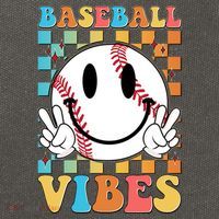 Retro Smiley Emoji Baseball Vibes Cotton Canvas Backpack