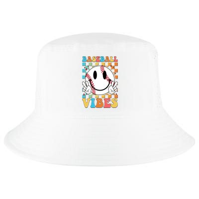 Retro Smiley Emoji Baseball Vibes Cool Comfort Performance Bucket Hat