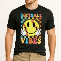 Retro Smiley Emoji Softball Vibes Performance Shirt