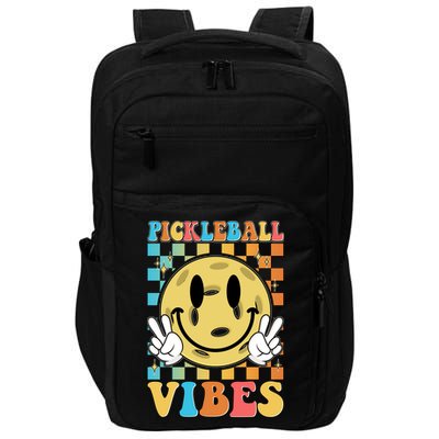 Retro Smiley Emoji Pickleball Vibes Impact Tech Backpack