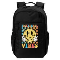 Retro Smiley Emoji Pickleball Vibes Backpack