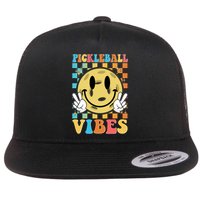 Retro Smiley Emoji Pickleball Vibes Flatbill Hat