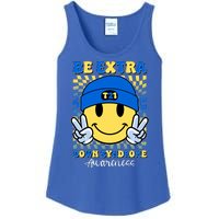 Retro Smiley Emoji Be Extra Down Syndrome Awareness Ladies Essential Tank