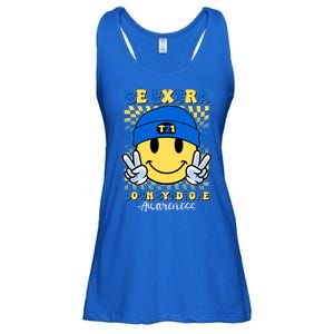 Retro Smiley Emoji Be Extra Down Syndrome Awareness Ladies Essential Flowy Tank