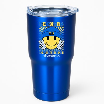Retro Smiley Emoji Be Extra Down Syndrome Awareness Tumbler