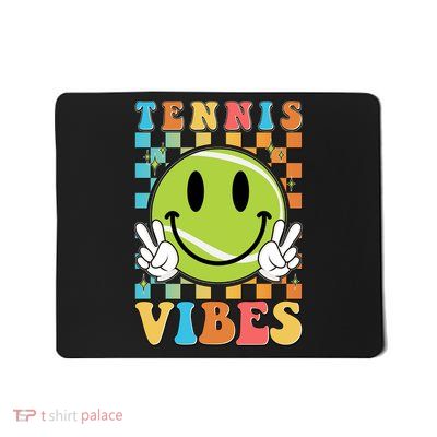Retro Smiley Emoji Tennis Vibes Mousepad