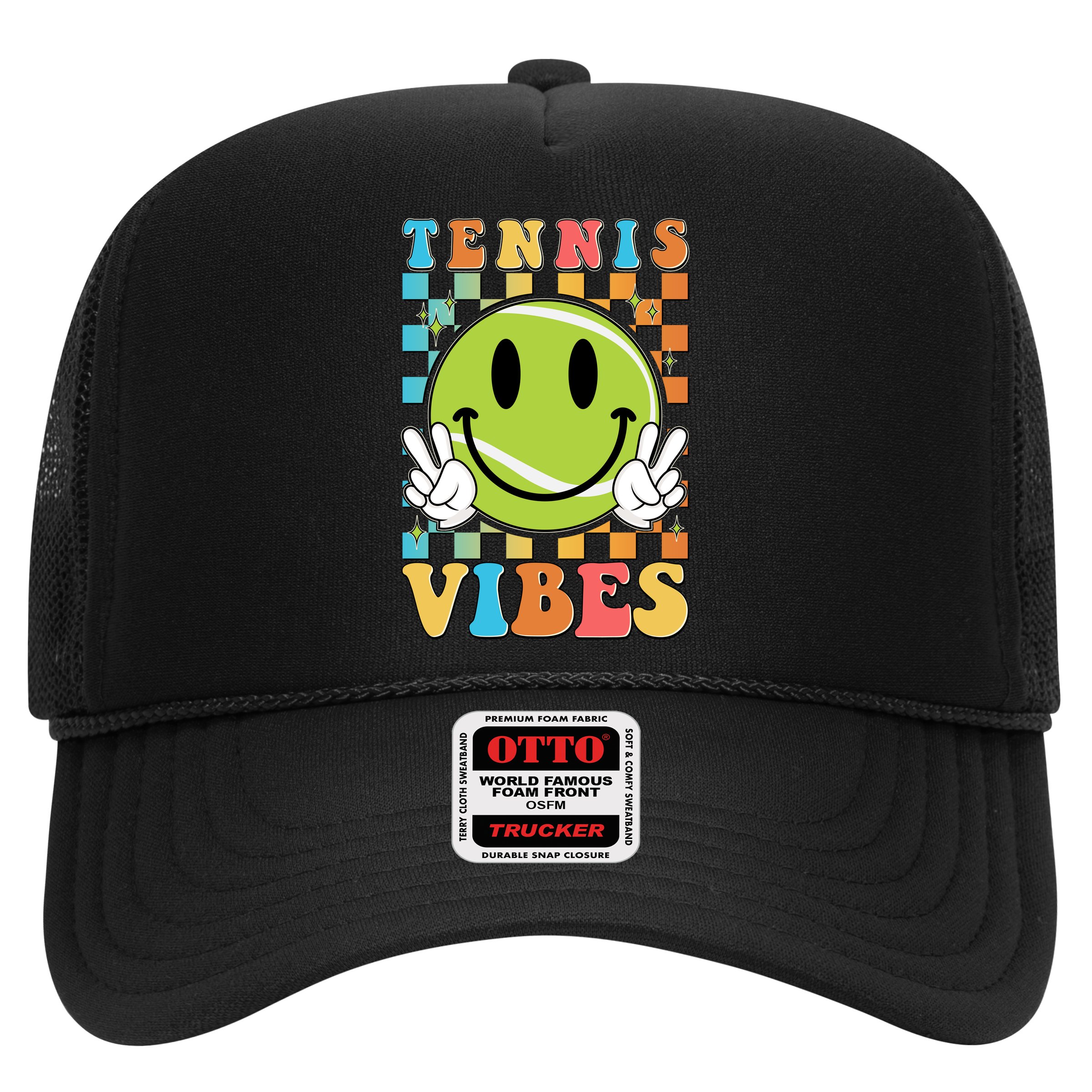Retro Smiley Emoji Tennis Vibes Hat