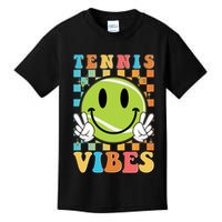 Retro Smiley Emoji Tennis Vibes Kids T-Shirt