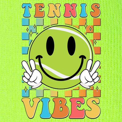 Retro Smiley Emoji Tennis Vibes T-Shirt