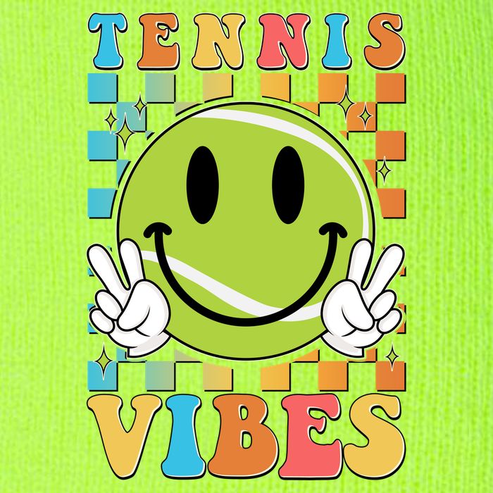 Retro Smiley Emoji Tennis Vibes Full Zip Hoodie