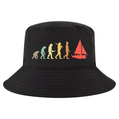 Retro Sailing Evolution Gift For Sailors And Skippers Gift Cool Comfort Performance Bucket Hat