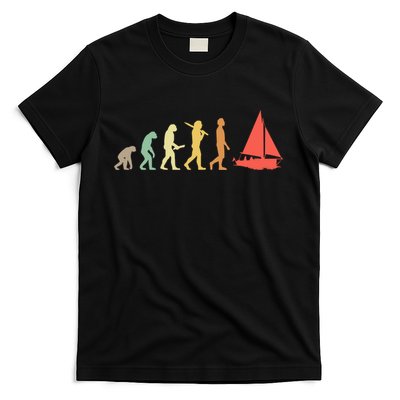 Retro Sailing Evolution Gift For Sailors And Skippers Gift T-Shirt