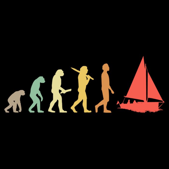 Retro Sailing Evolution Gift For Sailors And Skippers Gift 16 in Basic Backpack