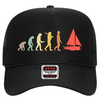 Retro Sailing Evolution Gift For Sailors And Skippers Gift Trucker Hat