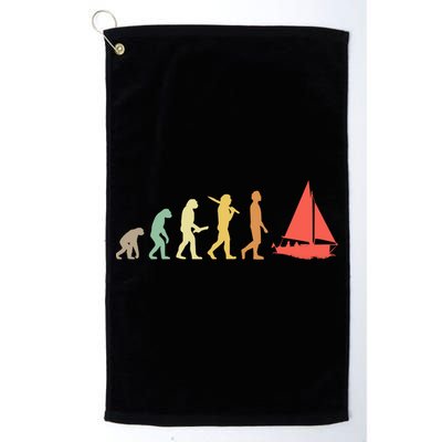 Retro Sailing Evolution Gift For Sailors And Skippers Gift Golf Towel