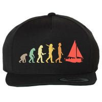 Retro Sailing Evolution Gift For Sailors And Skippers Gift Wool Snapback Cap