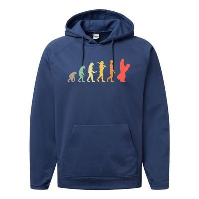 Retro Snowboarding Evolution Gift For Snowboarders Gift Performance Fleece Hoodie