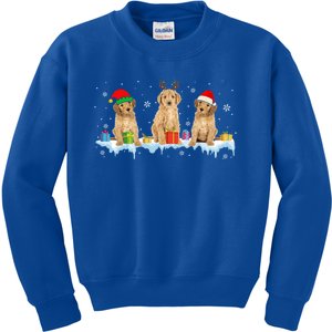 Reindeer Santa Elf Goldendoodle Cute Christmas Dog Lover Great Gift Kids Sweatshirt