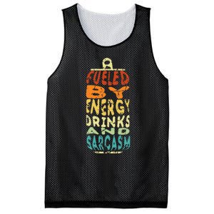 Retro Sarcastic Energy Drink Caffeine Lover Mesh Reversible Basketball Jersey Tank