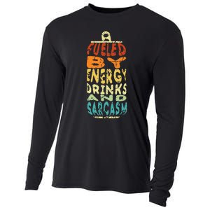 Retro Sarcastic Energy Drink Caffeine Lover Cooling Performance Long Sleeve Crew