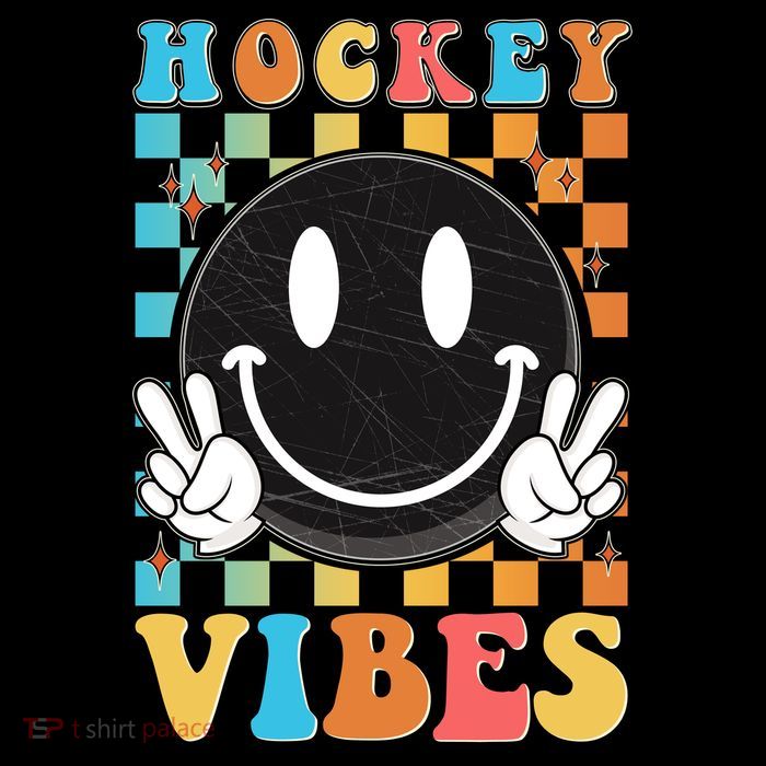 Retro Smiley Emoji Hockey Vibes Mousepad