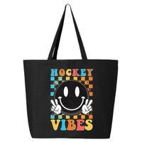 Retro Smiley Emoji Hockey Vibes 25L Jumbo Tote