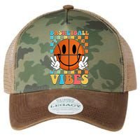 Retro Smiley Emoji Basketball Vibes Legacy Tie Dye Trucker Hat