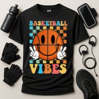Retro Smiley Emoji Basketball Vibes Performance Shirt