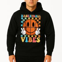 Retro Smiley Emoji Basketball Vibes Hoodie
