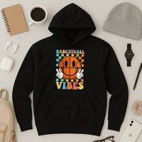 Retro Smiley Emoji Basketball Vibes Hoodie