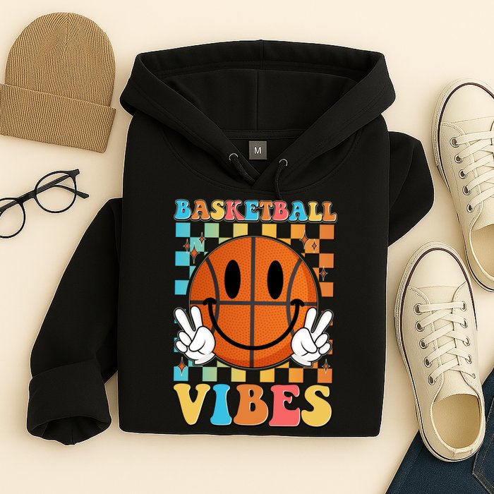 Retro Smiley Emoji Basketball Vibes Hoodie