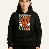 Retro Smiley Emoji Basketball Vibes Hoodie