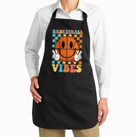Retro Smiley Emoji Basketball Vibes Apron