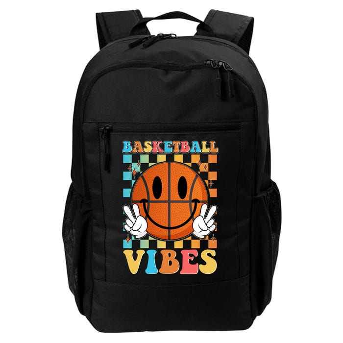 Retro Smiley Emoji Basketball Vibes Backpack
