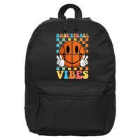 Retro Smiley Emoji Basketball Vibes 16 in Basic Backpack