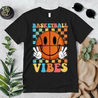 Retro Smiley Emoji Basketball Vibes Premium T-Shirt