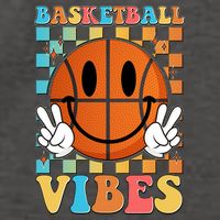 Retro Smiley Emoji Basketball Vibes Vector Backpack