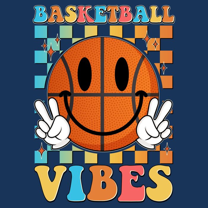 Retro Smiley Emoji Basketball Vibes Infant Baby Jersey Bodysuit