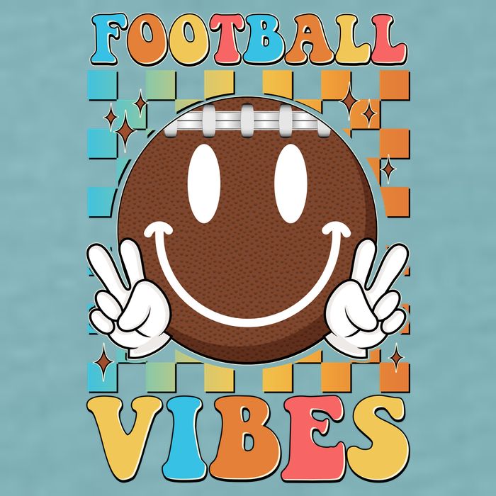 Retro Smiley Emoji Football Vibes Sueded Cloud Jersey T-Shirt