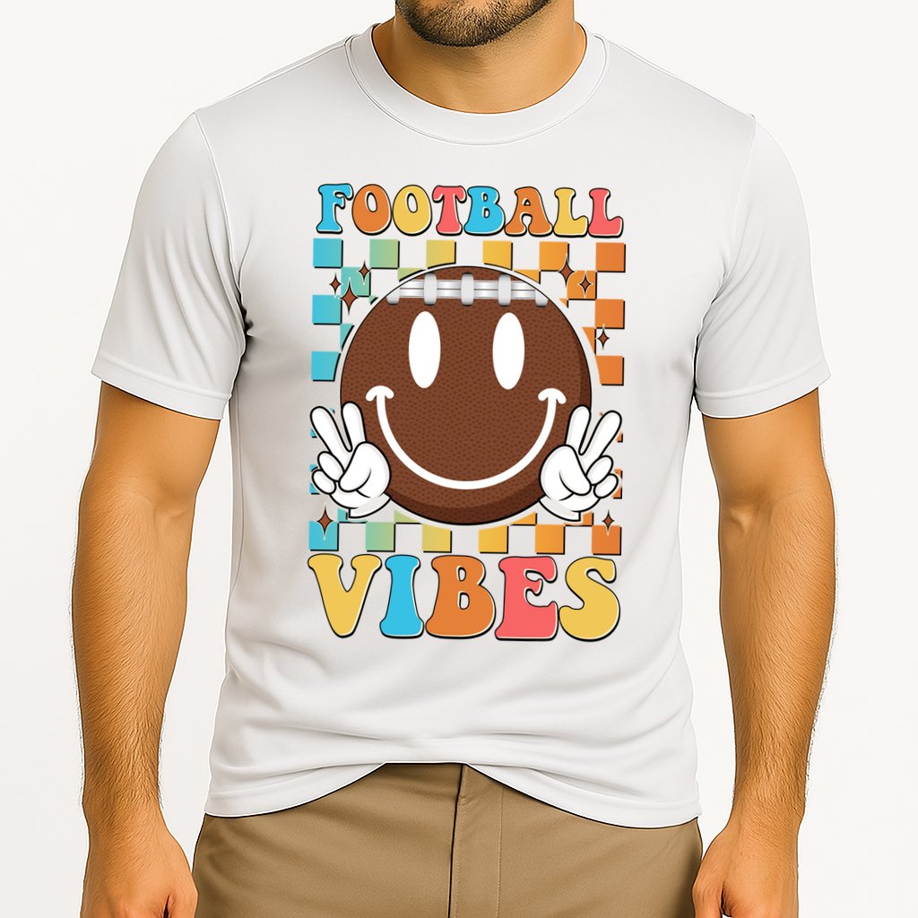 Retro Smiley Emoji Football Vibes Performance Shirt