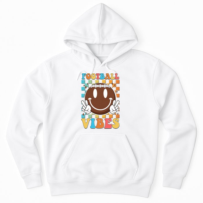 Retro Smiley Emoji Football Vibes Hoodie