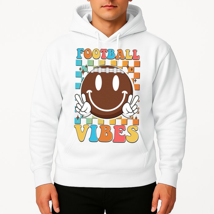 Retro Smiley Emoji Football Vibes Hoodie