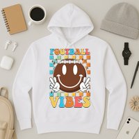 Retro Smiley Emoji Football Vibes Hoodie