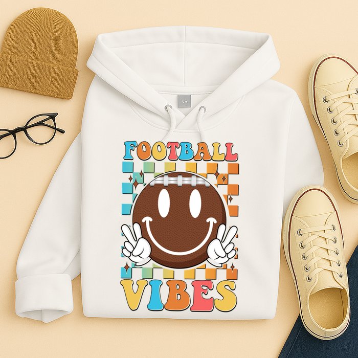 Retro Smiley Emoji Football Vibes Hoodie