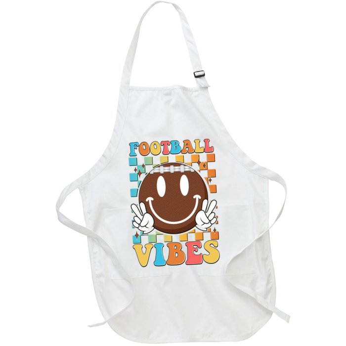 Retro Smiley Emoji Football Vibes Apron