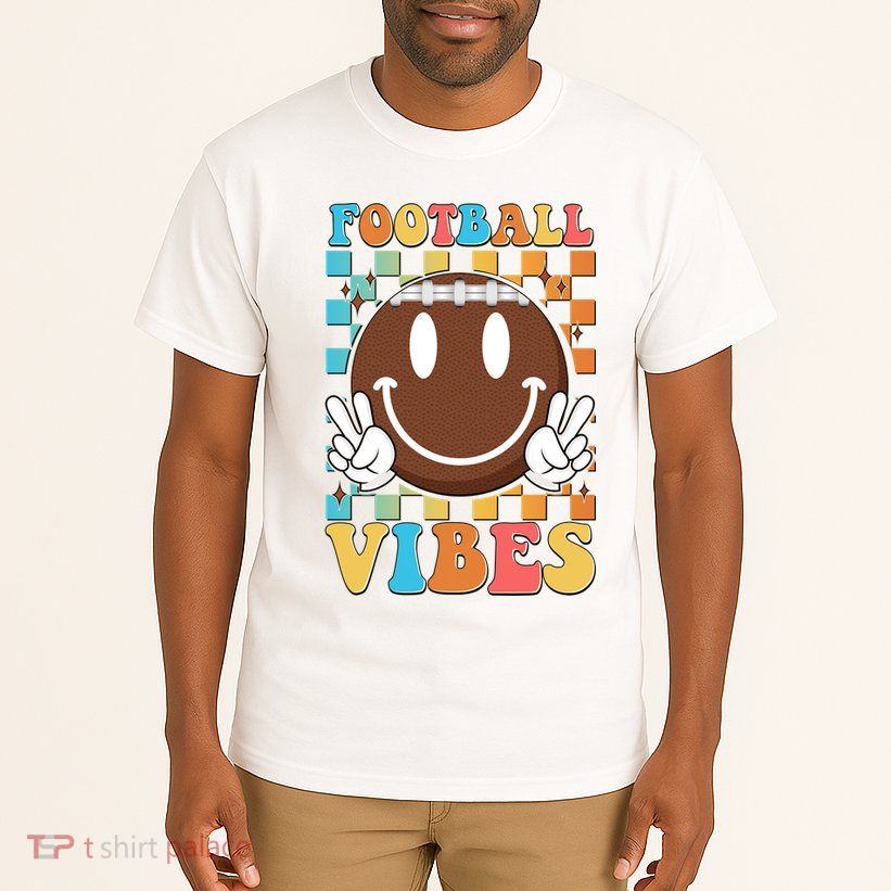 Retro Smiley Emoji Football Vibes Tall T-Shirt