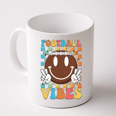 Retro Smiley Emoji Football Vibes Mug