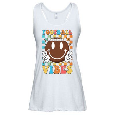 Retro Smiley Emoji Football Vibes Ladies Essential Flowy Tank